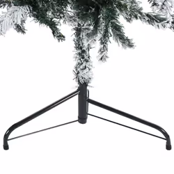 vidaXL Slim Artificial Half Christmas Tree with Stand Xmas Artificial Tree - white and green, 180 cm - Additional view 6