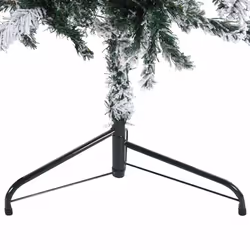 vidaXL Slim Artificial Half Christmas Tree with Stand Xmas Artificial Tree - white and green, 240 cm - Additional view 6
