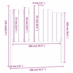 VidaXL 818457 headboard/footboard Grey - Additional view 6