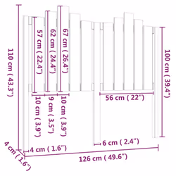 VidaXL 818462 headboard/footboard Grey - Additional view 6