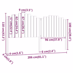 VidaXL 818494 headboard/footboard Black - Additional view 6