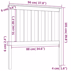 VidaXL 818504 headboard/footboard Black - Additional view 6