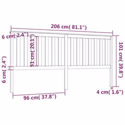 VidaXL 818544 headboard/footboard Black - Additional view 6