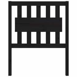 vidaXL Bed Headboard Home Bedroom Decorative Bed Header Panel Solid Wood Pine - black