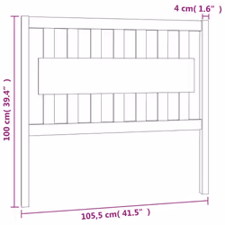 VidaXL 818557 headboard/footboard Grey - Additional view 6