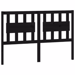vidaXL Bed Headboard Home Bedroom Decorative Bed Header Panel Solid Wood Pine - black, 125.5 x 4 x 100 cm - Additional view 2