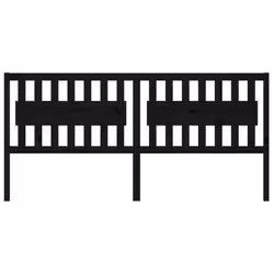 vidaXL Bed Headboard Home Bedroom Decorative Bed Header Panel Solid Wood Pine - black, 205.5 x 4 x 100 cm - Additional view 3