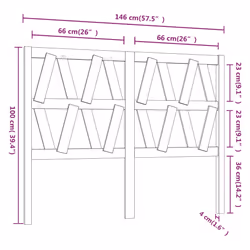 VidaXL 818622 headboard/footboard Grey - Additional view 6