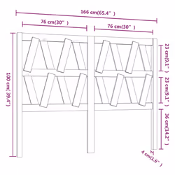 VidaXL 818634 headboard/footboard Black - Additional view 6