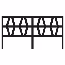 VidaXL 818644 headboard/footboard Black