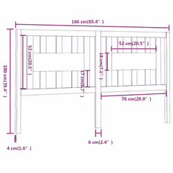 VidaXL 818682 headboard/footboard Grey - Additional view 6