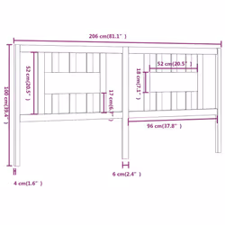 VidaXL 818692 headboard/footboard Grey - Additional view 6