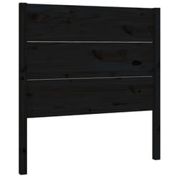 vidaXL Headboard Bedroom Bed Headboard Decorative Bed Header Solid Wood Pine - black, 96 x 4 x 100 cm