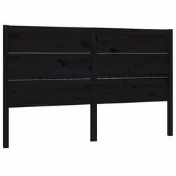 vidaXL Headboard Bedroom Bed Headboard Decorative Bed Header Solid Wood Pine - black, 126 x 4 x 100 cm