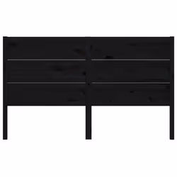 vidaXL Headboard Bedroom Bed Headboard Decorative Bed Header Solid Wood Pine - black, 126 x 4 x 100 cm