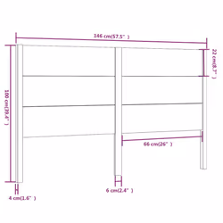 VidaXL 818721 headboard/footboard White - Additional view 6