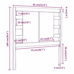 VidaXL 818748 headboard/footboard Brown - Additional view 6