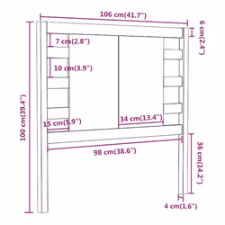VidaXL 818758 headboard/footboard Brown - Additional view 6