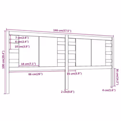 VidaXL 818772 headboard/footboard Grey - Additional view 6