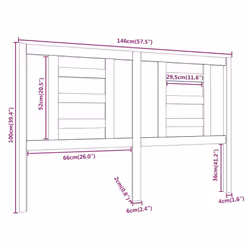VidaXL 818822 headboard/footboard Grey - Additional view 5