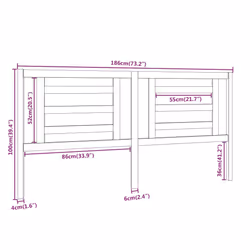 VidaXL 818837 headboard/footboard Grey - Additional view 6
