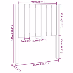 VidaXL 818848 headboard/footboard Brown - Additional view 6
