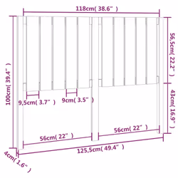 VidaXL 818874 headboard/footboard Black - Additional view 6