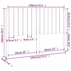 VidaXL 818884 headboard/footboard Black - Additional view 6