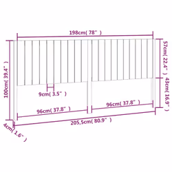 VidaXL 818891 headboard/footboard White - Additional view 6
