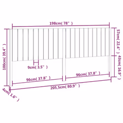 VidaXL 818894 headboard/footboard Black - Additional view 6