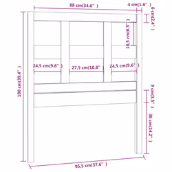 VidaXL 818902 headboard/footboard Grey - Additional view 6