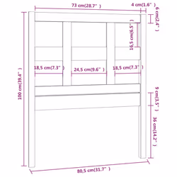 VidaXL 818904 headboard/footboard Black - Additional view 6