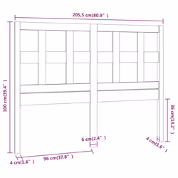 VidaXL 818942 headboard/footboard Grey - Additional view 6