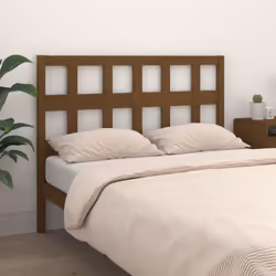 vidaXL Bed Headboard Home Bedroom Decorative Bed Header Panel Solid Wood Pine - honey brown, 205.5 x 4 x 100 cm - Additional view 3