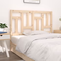 vidaXL Bed Headboard Home Bedroom Decorative Bed Header Panel Solid Wood Pine - brown, 165.5 x 4 x 100 cm - Additional view 3