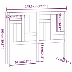 VidaXL 818992 headboard/footboard Grey - Additional view 6