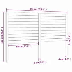 VidaXL 819019 headboard/footboard Black - Additional view 6