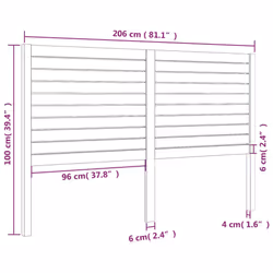 VidaXL 819041 headboard/footboard White - Additional view 6