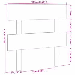 VidaXL 819051 headboard/footboard White - Additional view 6