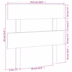 VidaXL 819056 headboard/footboard White - Additional view 6