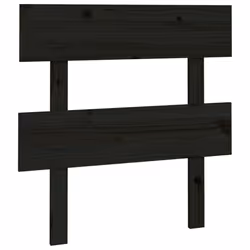 vidaXL Solid Wood Pine Bed Headboard Wooden Bed Header Multi Colours/Sizes - black, 103.5 x 3 x 81 cm - Additional view 2