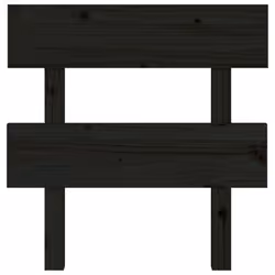 vidaXL Solid Wood Pine Bed Headboard Wooden Bed Header Multi Colours/Sizes - black, 103.5 x 3 x 81 cm - Additional view 3