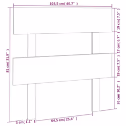 VidaXL 819062 headboard/footboard Grey - Additional view 6