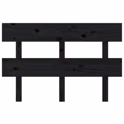 vidaXL Solid Wood Pine Bed Headboard Wooden Bed Header Multi Colours/Sizes - black, 124 x 3 x 81 cm - Additional view 3