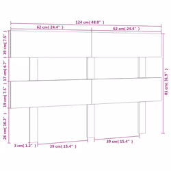 VidaXL 819067 headboard/footboard Grey - Additional view 6