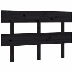 vidaXL Solid Wood Pine Bed Headboard Wooden Bed Header Multi Colours/Sizes - black, 138 x 3 x 81 cm - Additional view 2