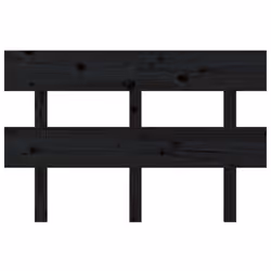 vidaXL Solid Wood Pine Bed Headboard Wooden Bed Header Multi Colours/Sizes - black, 144 x 3 x 81 cm - Additional view 3
