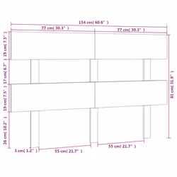 VidaXL 819077 headboard/footboard Grey - Additional view 6
