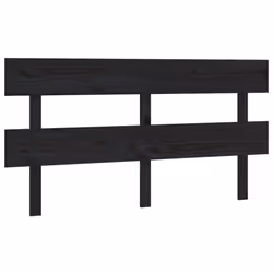 vidaXL Solid Wood Pine Bed Headboard Wooden Bed Header Multi Colours/Sizes - black, 164 x 3 x 81 cm - Additional view 2