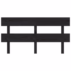 vidaXL Solid Wood Pine Bed Headboard Wooden Bed Header Multi Colours/Sizes - black, 164 x 3 x 81 cm - Additional view 3